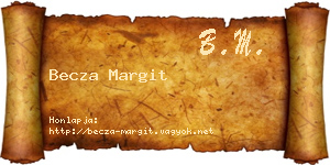Becza Margit névjegykártya
